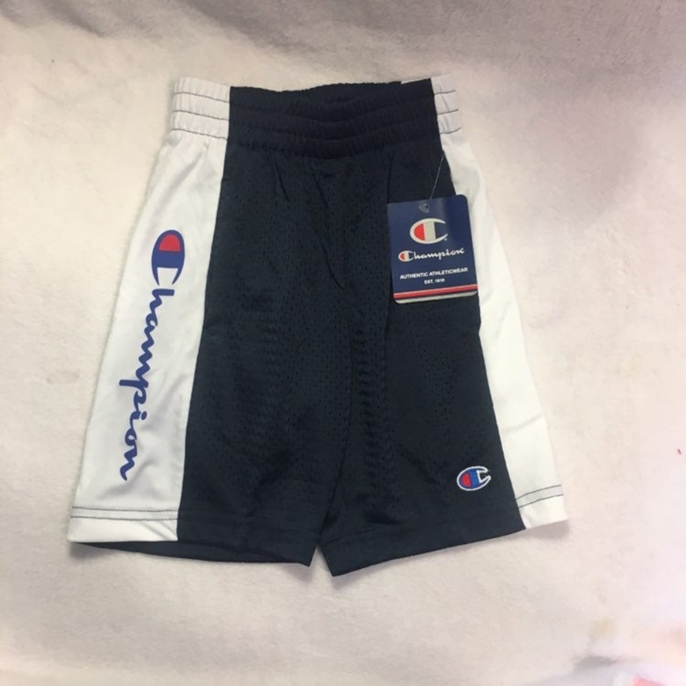 Champion Mesh Shorts Kids Size 4 Navy Blue New Athletic Performance C5532R